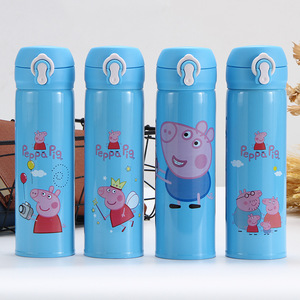 Enfants <span class=keywords><strong>Kawaii</strong></span> dessin animé isolé Thermos <span class=keywords><strong>Gourde</strong></span> étanche 500ml vide 304 acier inoxydable rose blanc Kitty bouteille d'eau chaude - Product Image 5