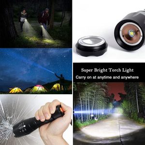 ไฟฉายซูม LED ไฟฉายซูมได้สำหรับการล่าสัตว์ ตั้งแคมป์ เดินป่า วิ่ง ปากกาไฟฉาย ไฟฉายหยก - Product Image 5