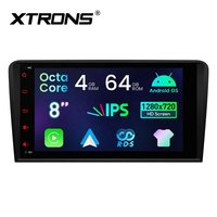 Estéreo para Auto Android de 8 Pulgadas, 4+64GB, para Audi A3/S3/RS3, Octa Core, 4G LTE Integrado, EQ, DSP, Pantalla IPS, Interfaz Inteligente, CarPlay, CE-XTRONS