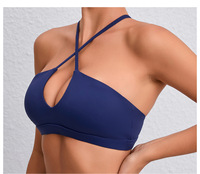 Soutien-gorge de sport pour femme à maintien élevé, bretelles croisées, séchage rapide, respirant, effet seconde peau, idéal pour la course et le yoga