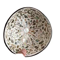 ייחודי עיצוב משני קוקוס קערת קליפת ביצה משובץ סיטונאי טבעי קוקוס קערת קוקוס מעטפת קערת אמנות אמא של פרל