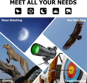 20-60x80 Bak4 Porro-Prisma Monokular Langstrecken-Wasserdichtes Outdoor-Teleskop mit Stativ zur Vogelbeobachtung und Jagd - Product Image 5