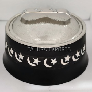 Cazuela de metal hecha a mano para servir en fiestas, calentador de alimentos, olla caliente, cazuela para uso en bodas y hoteles con olla para fregona - Product Image 6