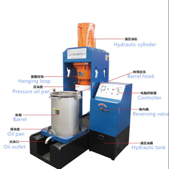 Automatic Olive Oil Extractor Hydraulic Walnut Oil Press Machine / Hydraulic Oil Machine