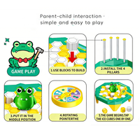 Mini jeu de table brise-glace - Jouet défi de sauvetage de grenouille, jeu éducatif interactif parent-enfant pour 2 à 4 joueurs
