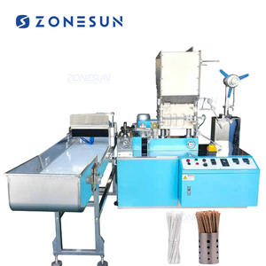 เครื่องบรรจุห่อหลอดดูดน้ำแบบอัตโนมัติความเร็วสูง ZONESUN ZS-SPZ51 สำหรับห่อหลอดพลาสติกหรือหลอดกระดาษแบบปิดผนึกสามด้าน - Product Image 1