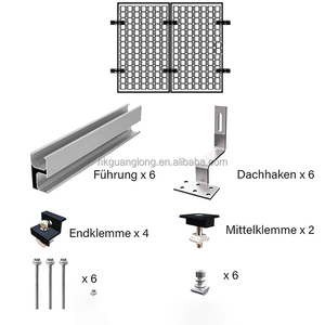 Solar Panel Mounting Rail Aluminium Solar Rooftop Rail Solar Bracket Solar Roof Mount Kit for Metal Roof - Product Image 5