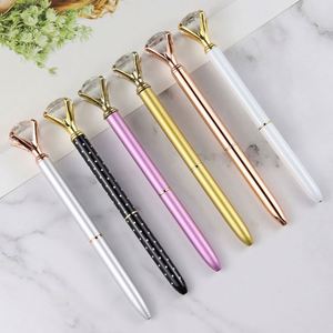 Custom Logo Luxury Gift Twist Diamond Top Metal Crystal Ballpoint Pen 1.0mm Premium with Personalized Design for Promotional Use - Product Image 3
