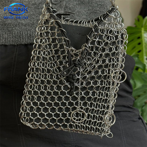 Tissu en maille métallique créatif pour le bricolage, feuille <span class=keywords><strong>de</strong></span> maille tissée en acier inoxydable pour la fabrication <span class=keywords><strong>de</strong></span> sacs à chaîne et sacs à main personnalisés - Product Image 6