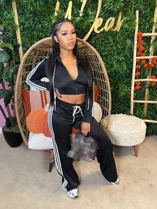 G01389c 2025 סתיו/חורף חם מכירה נשים ניגודיות צבעים מכנסיים - Product Image 3