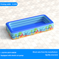 Piscine gonflable de grande piscine extérieure portative se pliante profonde de piscine de PVC avec la pompe électrique
