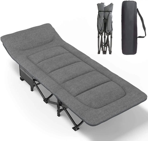 Eenpersoons Slaapbank Buiten Draagbare Premium Parel Opvouwbare Bedjes Bed Met Luxe Traagschuim Matras <span class=keywords><strong>Massage</strong></span> Campingbedden - Product Image 2