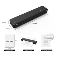 Para MT800 Mini impresora térmica móvil inalámbrica tamaño de papel A4 USB para pegatina de recibo de 300 ppp compatible con Android Normal-Stock