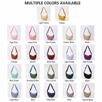 Tas Bahu Fashion Crescent untuk Wanita, Tas Selempang Nylon, Tas Jinjing Kasual, Berbagai Warna