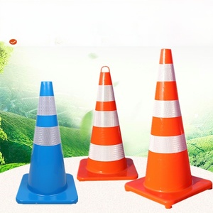Cono de carretera de PVC reflectante pequeño de 30cm, cono de seguridad de 70cm, Cubo de helado y cono de barricada para seguridad vial y advertencia - Product Image 4