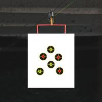 Papier cible auto-adhésif vert néon à effet de pulvérisation, chaque cible mesure 1 pouce de diamètre, adapté à l'entraînement en extérieur.