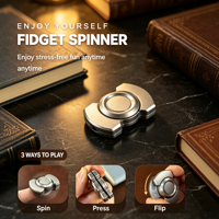 Fidget Spinner très vendu, compact et portable, gadget multifonctionnel anti-stress, parfait pour soulager le stress quotidien