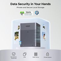 UGREEN NASync DH4300 Plus, NAS de bureau 4 baies, accès à distance, album photo IA, système convivial pour débutants, stockage en réseau