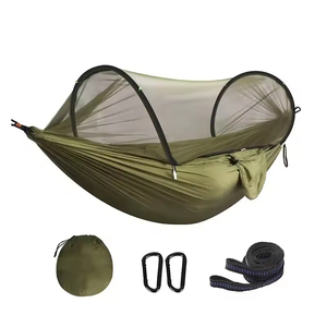 <span class=keywords><strong>Hamaca</strong></span> para acampar doble 210T, columpios, mosquitera, tienda de campaña, correas para árboles, hamacas de apertura rápida - Product Image 2