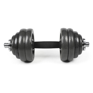 Ensemble d'haltères en fonte de 15kg avec poignées d'haltères solides transformées en haltères pratique pour la <span class=keywords><strong>musculation</strong></span> - Product Image 3