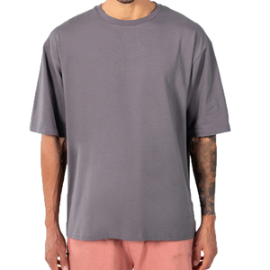 T-shirt Streetwear 320 g/m² coupe carrée 100 % coton uni pour homme, t-shirt épais à épaules tombantes et coupe oversize - Product Image 1