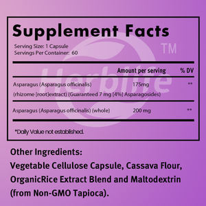 Venta al por Mayor OEM - Personalizable - Suplemento de Espárragos de 175 mg con Raíz Entera - Cápsulas de Extracto de Espárragos para Hombres y Mujeres - Product Image 2