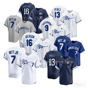 2026 Topkwaliteit gestikt Kansas honkbaltenue voor heren, maat 7 # Witt Jr. 13 # Perez 16 # Jackson 9 #   Pasquantino Home Limited Player-shirt - Product Image 1