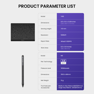 Tavoletta Grafica DigiDraw Turing Basic S T410 per Bambini, Tablet da <span class=keywords><strong>Disegno</strong></span> Digitale USB C Leggero 160*100mm per Artisti - Product Image 2