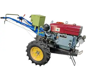 Fábrica de encargo al por mayor caminar tractor con cultivador rotativo de maíz plantador arado