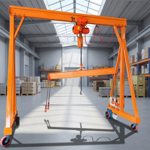 1 Ton <b>Light</b> Duty Adjustable Mini Portable Mobile Gantry Crane for <b>Workshop</b> Lifting - Product Image 1