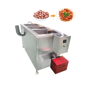 Gas Deep Fryer 1200mm Fresh Potato Chips Machine Gas Deep Fryer With Cabinet