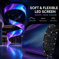 Modules d'affichage LED flexibles personnalisés, écran LED souple Full HD, panneau d'affichage numérique portable avec batterie externe