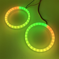 Promo Panas Ring Lampu Mobil 80 90 95mm Cotton Hola RGB Warna Ajaib Angel Eyes untuk Sistem Pencahayaan Otomatis