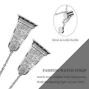 <span class=keywords><strong>Bracelet</strong></span> en diamant paillettes habillées femmes <span class=keywords><strong>bracelet</strong></span> en métal bande de mode pour <span class=keywords><strong>Apple</strong></span> <span class=keywords><strong>Watch</strong></span> ultra 49mm iWatch série <span class=keywords><strong>8</strong></span> 7 SE 3 41/45mm 40/44mm - Product Image 3