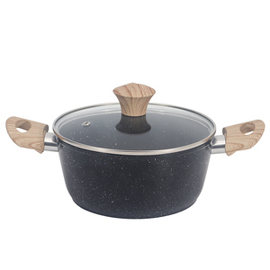 Casserole en aluminium forgé avec couvercle en verre ventilé avec revêtement antiadhésif Convient à <span class=keywords><strong>tous</strong></span> les types de plaques de cuisson - Product Image 4