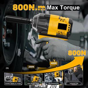 3 1/2 20V Brushless Industrial Grade Cordless <b>Battery</b> Impact Wrench 800NM Torque DIY Drop Shipping Local EU CW-20DYNEW-2 Cordles - Product Image 2