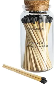 Custom Logo Glass Bottled Matches Wooden Long Promotional Colorful Matches