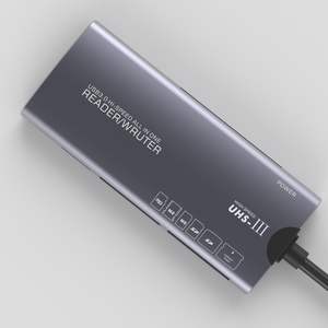 เครื่องอ่านการ์ดสำหรับแล็ปท็อป USB-C อะลูมิเนียมอัลลอย6ชนิดความเร็วสูง USB3.0ตัวอ่านการ์ด <span class=keywords><strong>SD</strong></span> <span class=keywords><strong>XD</strong></span> TF CF <span class=keywords><strong>MS</strong></span> M2การ์ดและการติดตั้งภายนอก - Product Image 6