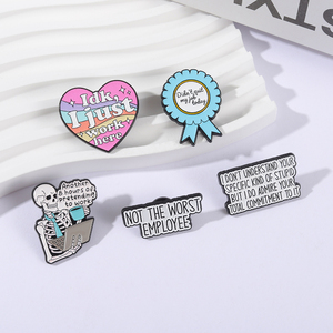 N'a pas quitté mon travail aujourd'hui épingles en émail citations de travail drôles encore 8 heures de faire semblant de travailler broches insigne de revers bijoux cadeaux - Product Image 2