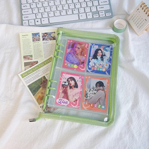 Capa Protetora A5 para Caderno com Zíper e Bolsos Transparentes em PVC para Documentos - Fichário de <span class=keywords><strong>6</strong></span> Argolas com Zíper - Product Image 3