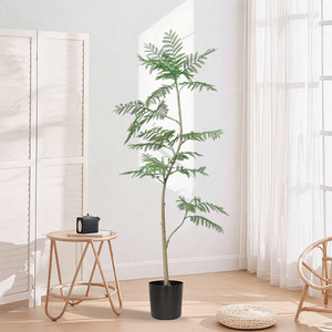 Arbre artificiel Jacaranda Dream Castle 120cm-160cm, plante en pot bonsai d'intérieur pour la décoration du salon - Product Image 3