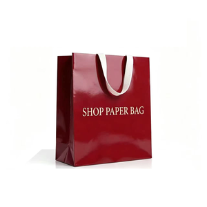 Bolsa de Papel Personalizada de Lujo para Ropa, Joyería y Regalos, Resistente, Reutilizable, Color Marrón, con Asa, Impresa para Comercios - Product Image 1
