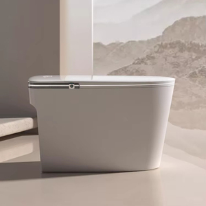 Ceramic Sanitary Automatic Flap Foot <strong>Sensor</strong> Smart Toilet <strong>Siphon</strong> Flush One Piece Intelligent WC Toilet Bowl S-trap Heated Seat - Product Image 2