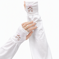 Sarung Tangan Pelindung Sinar Matahari untuk Berkendara di Luar Ruangan, Bahan Sutra Susu, Ukuran Satu, Model Longgar, Tahan UV, Gaya Korea, Serbaguna, Modis