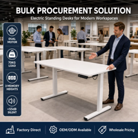 Bureau Ergonomique de Haute Qualité 120*60CM 140*60CM avec Contrôleur de Mémoire, Bureau Debout Électrique Réglable en Hauteur de Qualité Supérieure