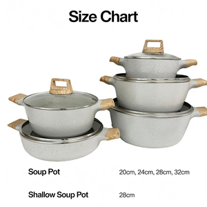 Lot de 10 ustensiles de cuisine en aluminium avec revêtement céramique, antiadhésifs, pour la cuisson domestique, comprenant une marmite à soupe - Product Image 6