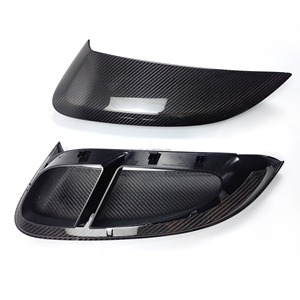 Fibre de carbone sèche + PP <span class=keywords><strong>GT4</strong></span> RS Style Side Bumper Air Vents pour <span class=keywords><strong>Porsche</strong></span> 718 Cayman Boxster Fender Side Vent Trim - Product Image 4