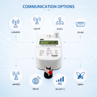 Compteur d'eau intelligent ultrasonique AMR IP68 4G avec lecture à distance RS485 Modbus Lora IoT et vanne à boisseau pour usage domestique