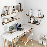 Étagère murale rectangulaire en bois, support mural en métal, étagère flottante, organisateur mural multi-niveaux pour cuisine, salle de bain, maison