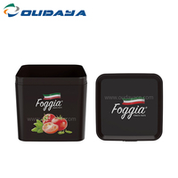 Cubo de plástico rectangular IML PP, contenedor de bañera con tapa, buena calidad, 500ml, 500g